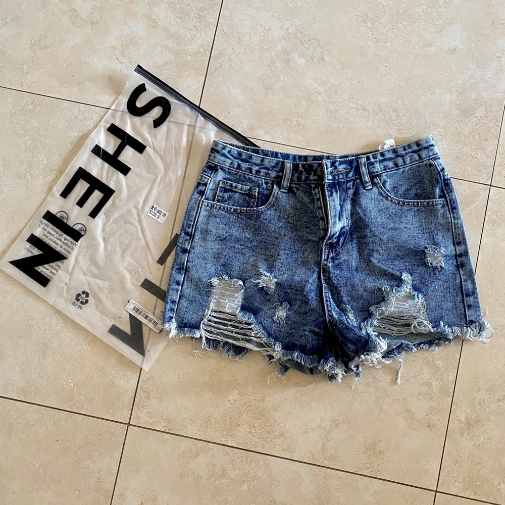 SHEIN Denim Cutoff Shorts